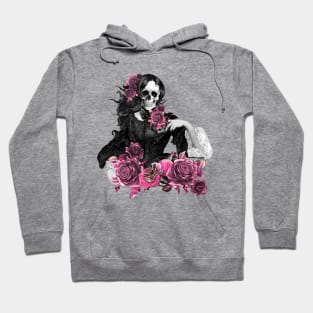 Lady skull, dark, catrina, scheletri amanti, fantastici teschi, ossa, gothic lady Hoodie